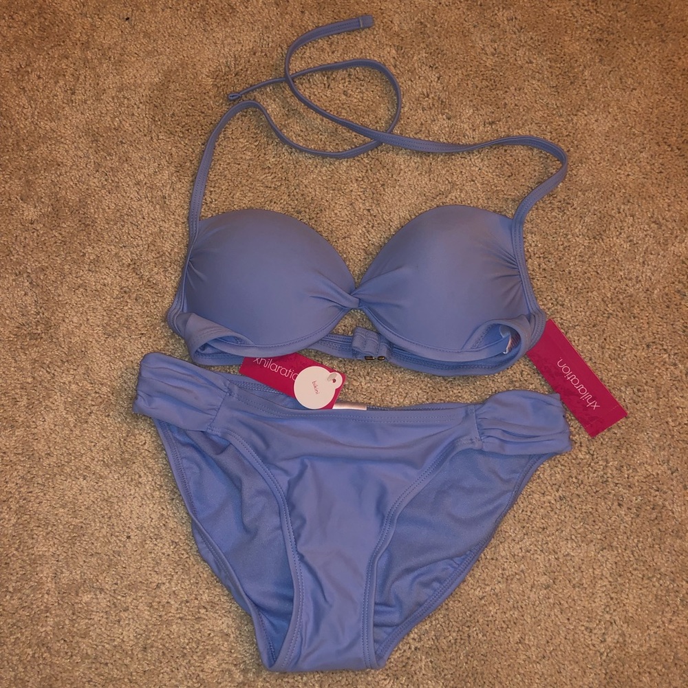 Blue Push-Up Bikini Set